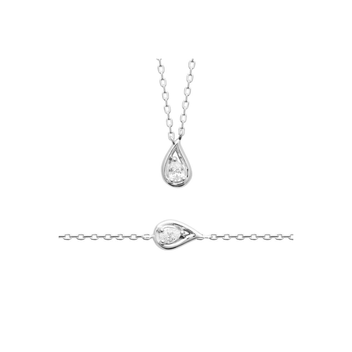 BRACELET ET COLLIER ARGENT 925 RHODIE OZ