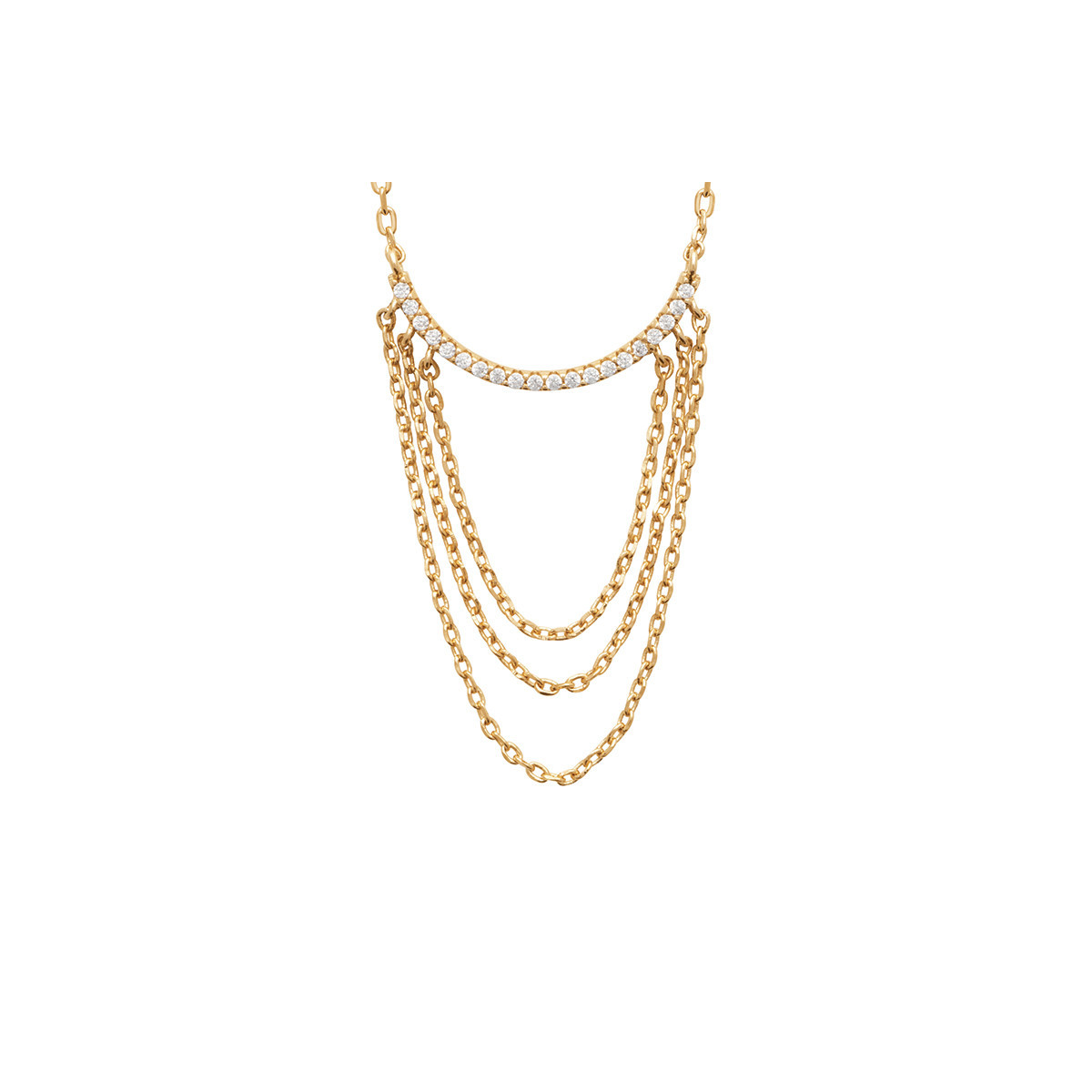 Draperie Necklace — 750 gold plated