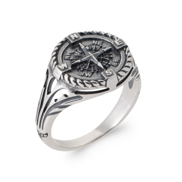 Sextant Signet Ring — 925 Silver | Éclat de Vivie