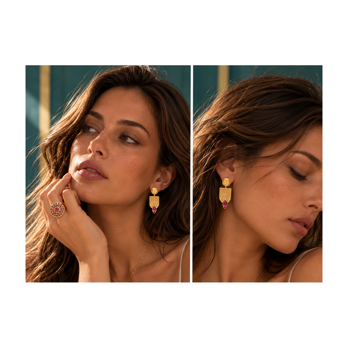 Collier Liane — Acier doré | Éclat de Vivie
