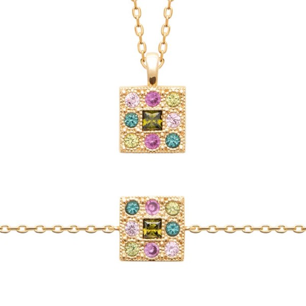 BRACELET ET COLLIER PL-OR 750 3MIC PS