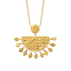 COLLIER ACIER PVD DORÉ