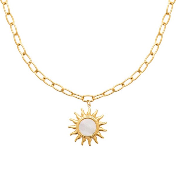 COLLIER ACIER PVD DORÉ