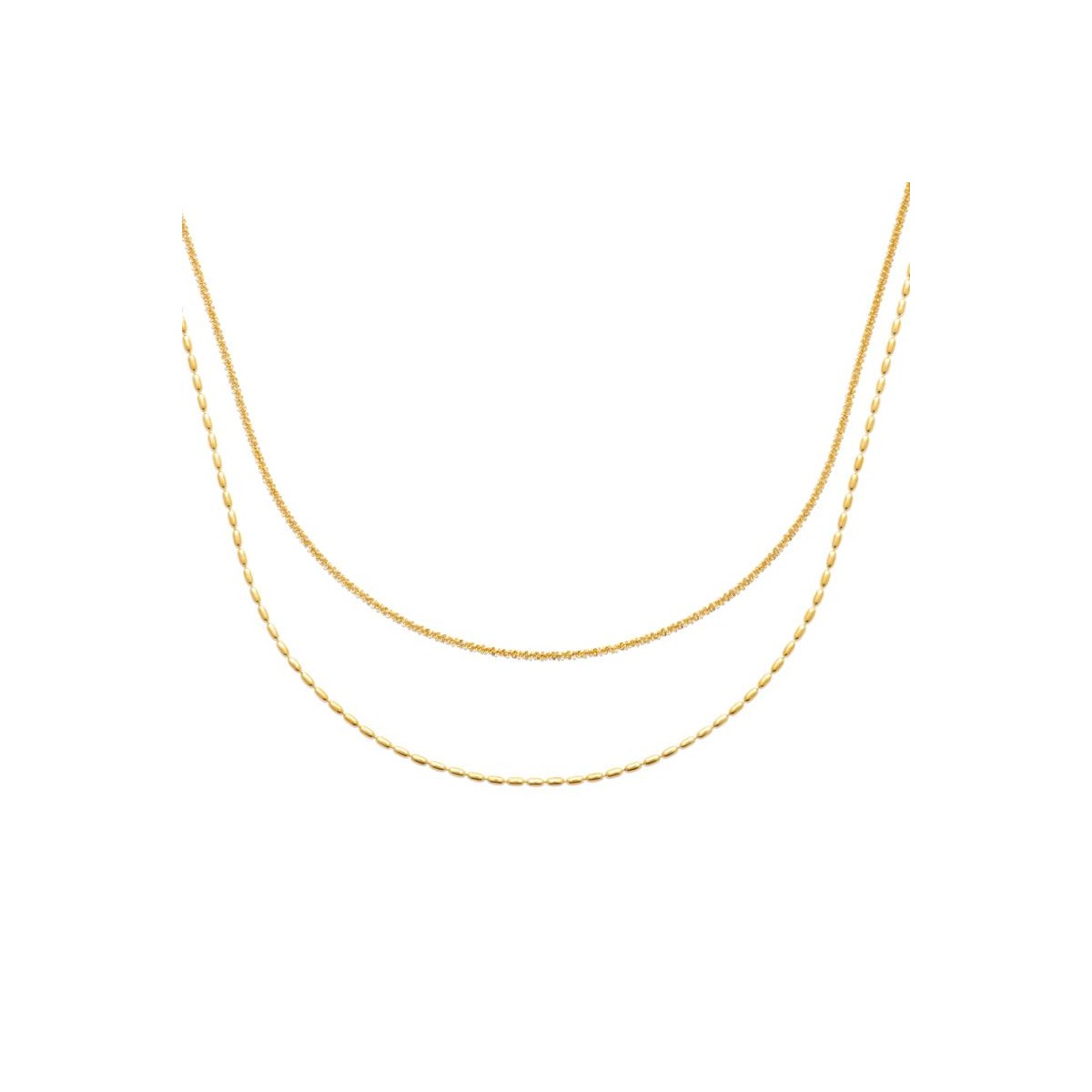 COLLIER ACIER PVD DORÉ