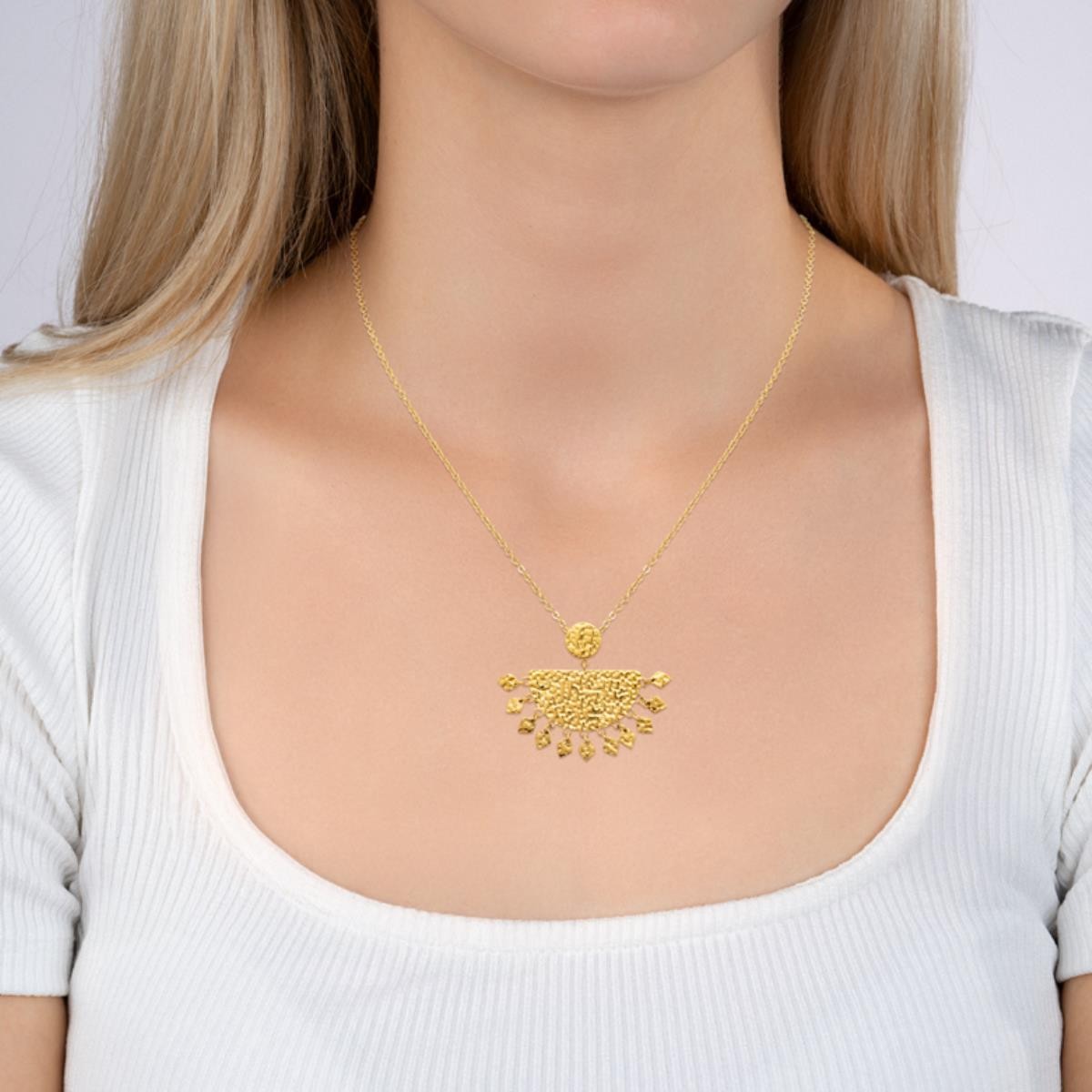 COLLIER ACIER PVD DORÉ